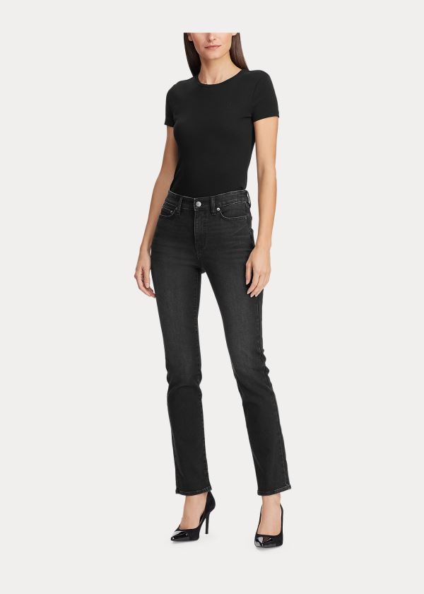 Calças De Ganga Ralph Lauren Premier Straight Curvy Mulher 81254-PFMD